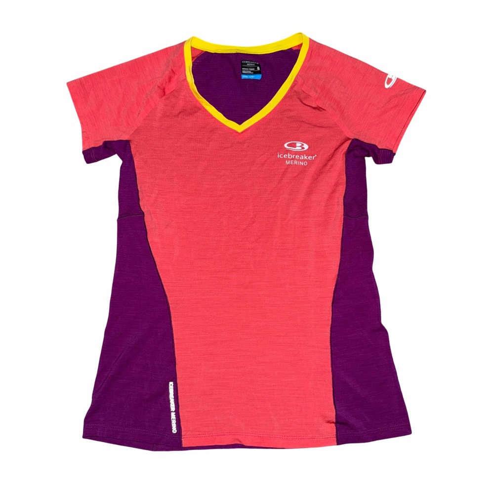 Icebreaker GT Merino T-Shirt Womens S Pink Purple Excellent Cool-Lite Active Tee
